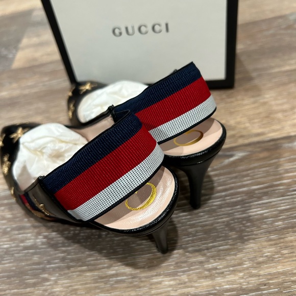 Gucci leather sling back heels, authentic - Picture 5 of 10